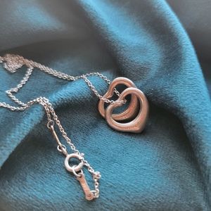 100% Authentic Tiffany&Co necklace ✨️ 2 hearts 💕 925 sterling silver